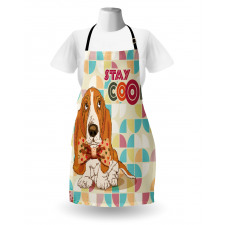 Basset Hound Dog with Bow Apron