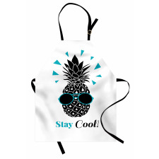 Words and Pineapple Print Apron