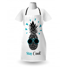 Words and Pineapple Print Apron