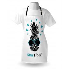 Words and Pineapple Print Apron