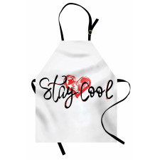 Ink Calligraphy and Heart Apron