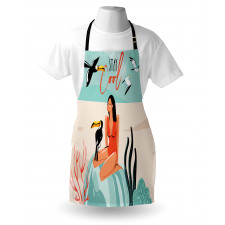 Summer Girl with Toucan Apron