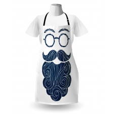 Hipster Fashion Beard Glasses Apron