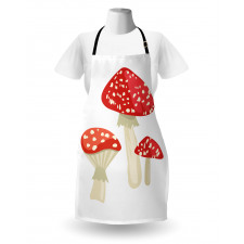 Simple Cartoon Toadstool Apron