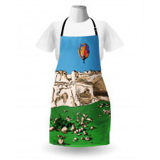 Mountains and Air Balloon Apron