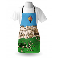 Mountains and Air Balloon Apron