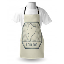 Retro Design Country Map Apron