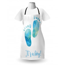 Baby Boy Footprints Apron