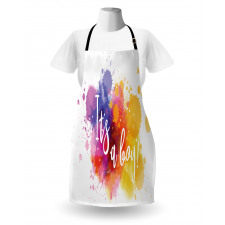 Baby Boy Paint Stains Apron