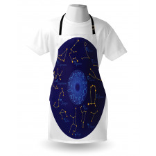 Round Shape Astrology Map Apron