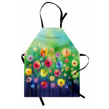 Colorful Garden Meadow Theme Apron