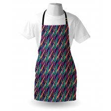 Wavy Diagonal Look Stripes Apron