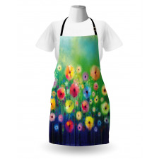 Colorful Garden Meadow Theme Apron