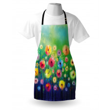 Colorful Garden Meadow Theme Apron