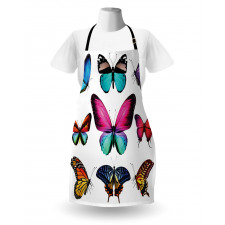 Vibrant Butterflies Set Apron