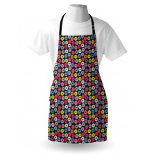 Colorful Ring Donuts Doodle Apron