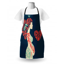 Pregnant Woman and Heart Apron