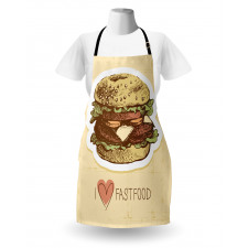 Grunge Retro Fast Food Apron