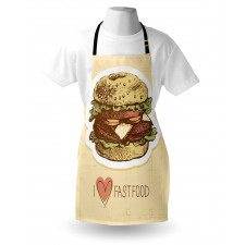 Grunge Retro Fast Food Apron