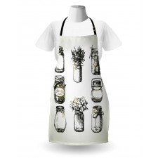 Rustic Sketchy Jars Apron