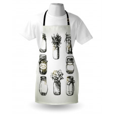 Rustic Sketchy Jars Apron