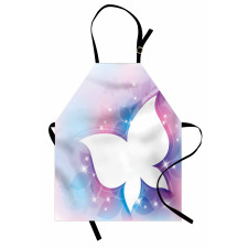 White Floral Apron