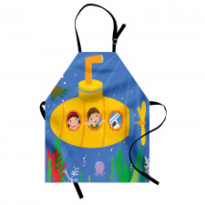 Boy Girl Dog Underwater Apron