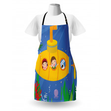 Boy Girl Dog Underwater Apron