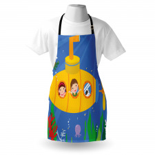 Boy Girl Dog Underwater Apron