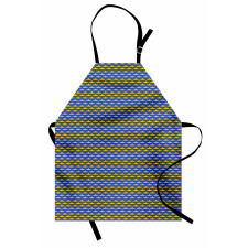 Pictogram Pattern Ocean Apron