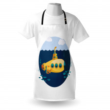 Nautical Wave Fish Bubble Apron