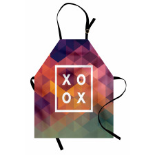 Colorful Geometric Kiss Square Apron