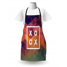 Colorful Geometric Kiss Square Apron