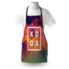 Colorful Geometric Kiss Square Apron