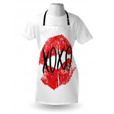 Lips Pattern with Love Kisses Apron