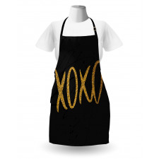 Romance Love Kisses Dark Print Apron