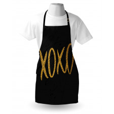 Romance Love Kisses Dark Print Apron