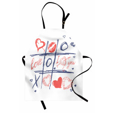 Hearts Lips and I Love You Apron