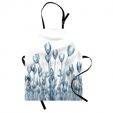 Crocus Flower Field in Xray Apron