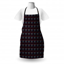 Aqua Ribcage with Flowers Apron