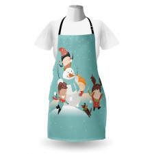 Cartoon of Kids Having Fun Apron