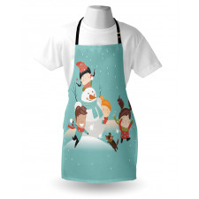 Cartoon of Kids Having Fun Apron