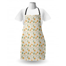 Curlicue Graceful Flowers Apron