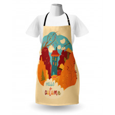 Fall Leaves Trees and House Apron