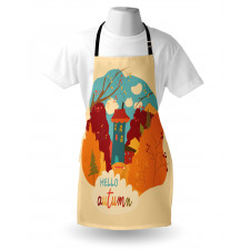 Fall Leaves Trees and House Apron