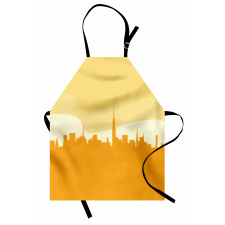 Panoramic Silhouette Cityscape Apron