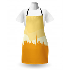 Panoramic Silhouette Cityscape Apron