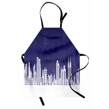 New York Skyline Starry Night Apron