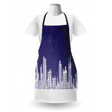 New York Skyline Starry Night Apron