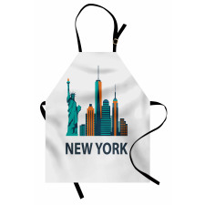 Simple New York Text Landmarks Apron